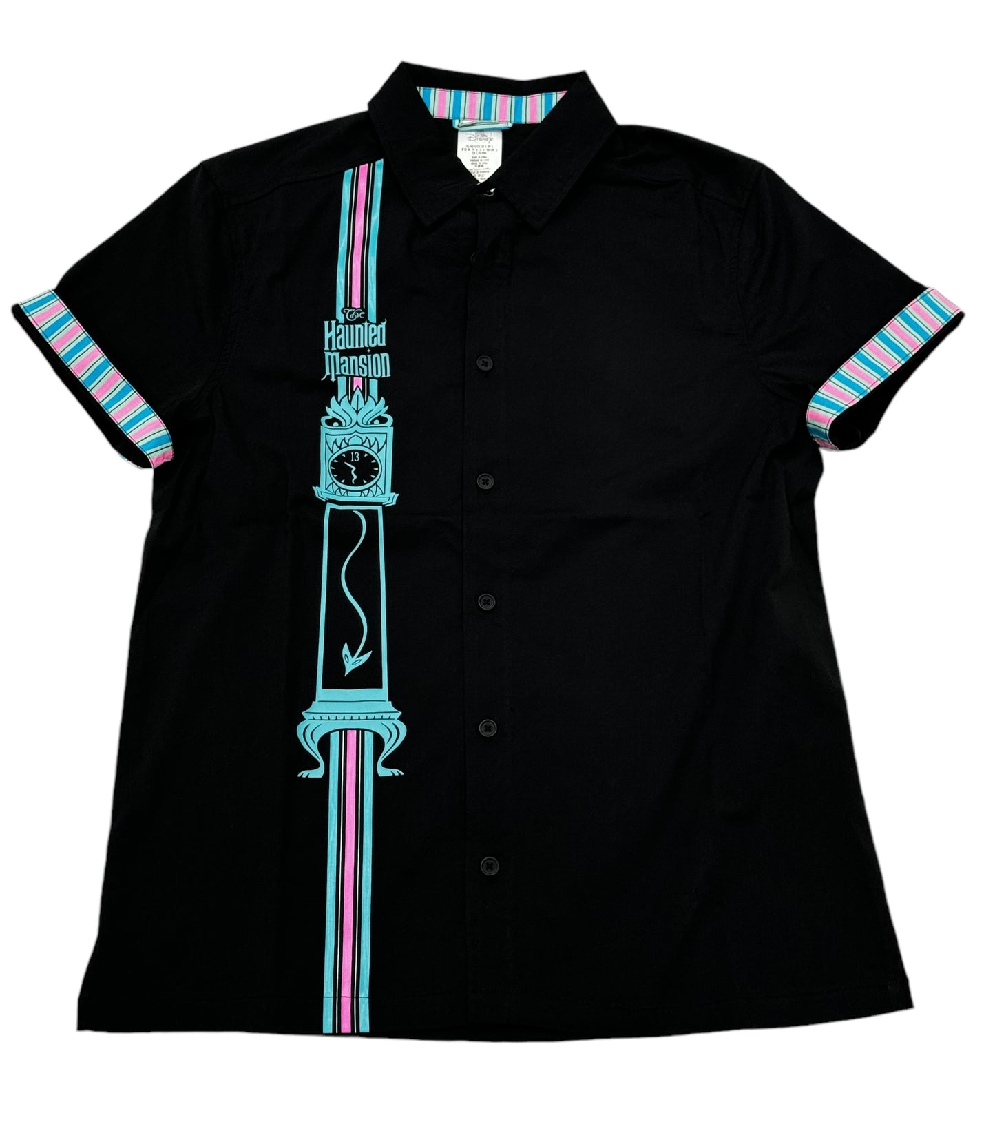 Disney Haunted Mansion Retro Bowling Woven Button Shirt