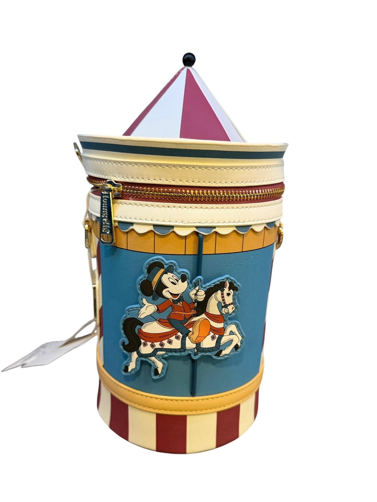 Disney BoardWalk Resort Loungefly Purse Bag-Minnie Mickey Carousel Horse