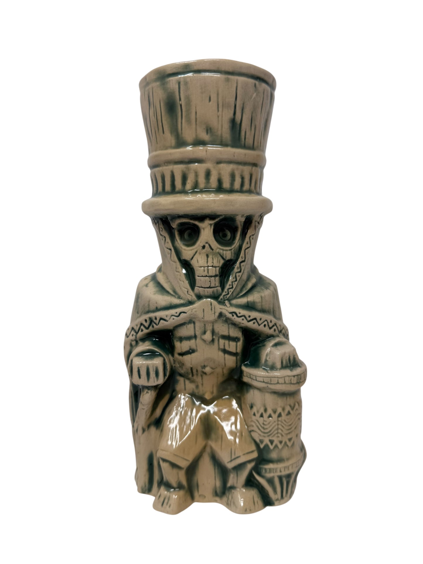 Disney Trader Sam’s Haunted Mansion Hat Box Ghost Mug Grog Grotto Polynesian Teal 2nd Edition