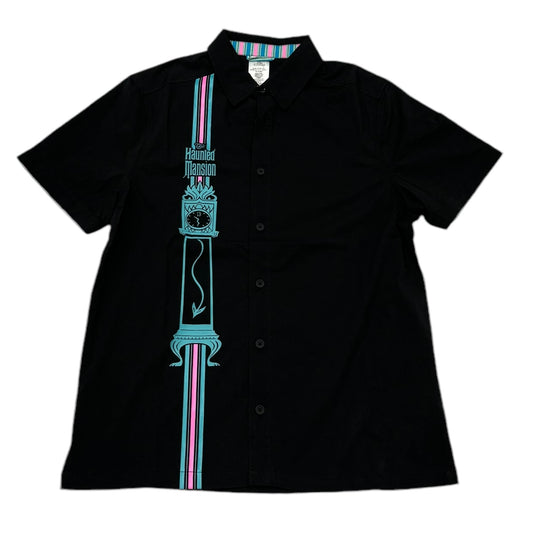 Disney Haunted Mansion Retro Bowling Woven Button Shirt