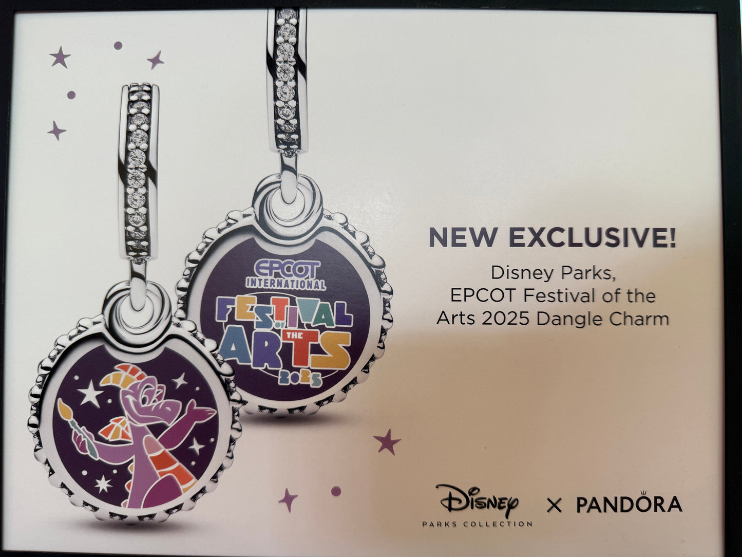 Disney EPCOT Figment Pandora Charm Festival of the Arts 2025