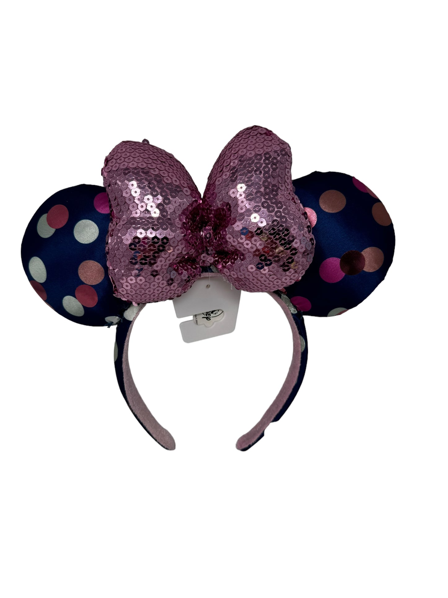 Disney Parks Blue Polka Dot Sequin Ear Headband