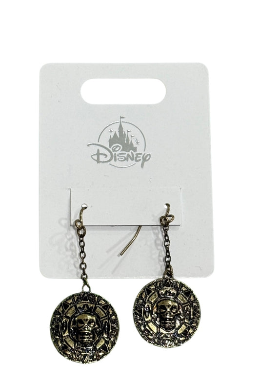 Disney Pirates of the Caribbean Coin Skull Earrings