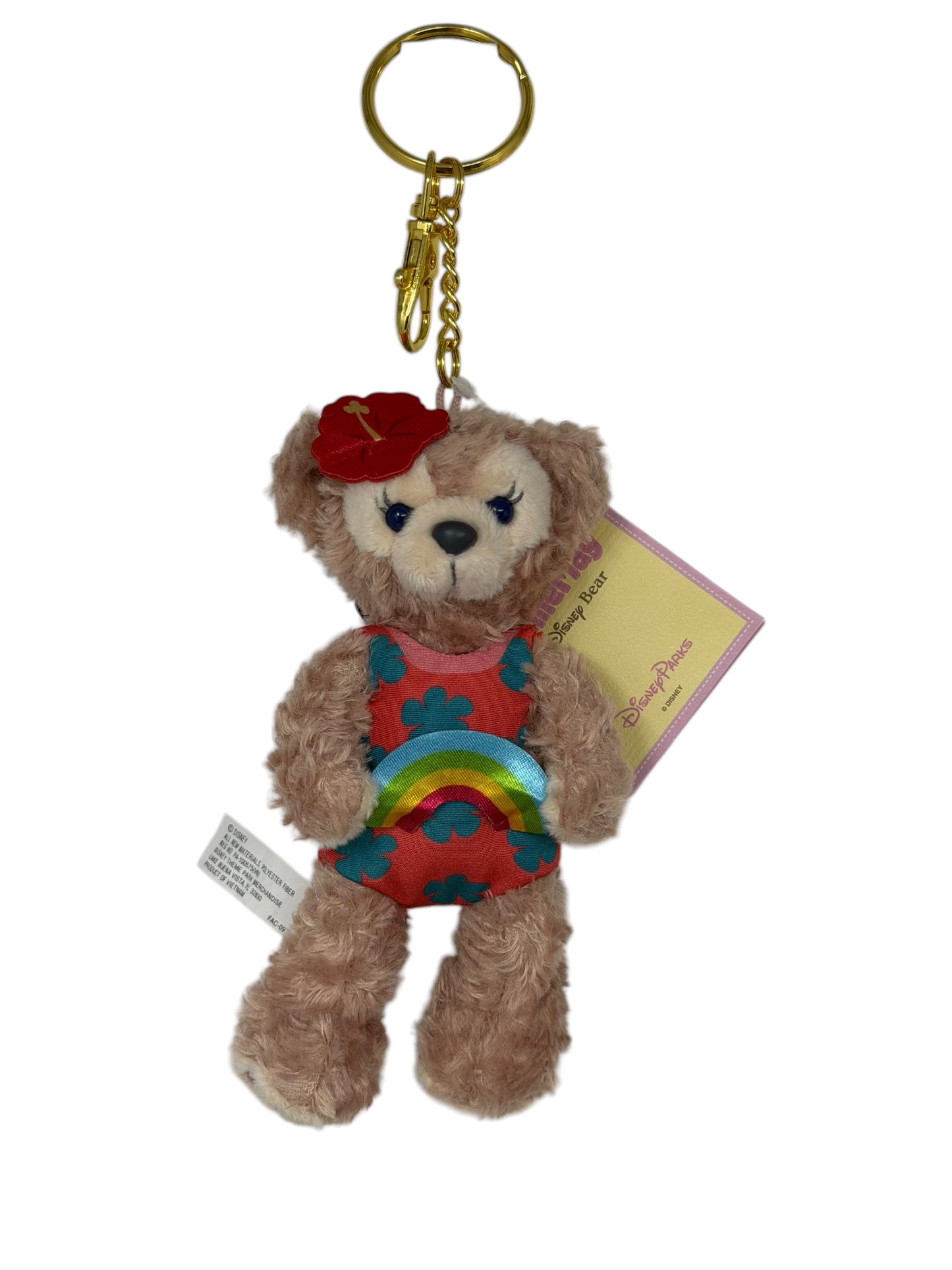 Disney Aulani Resort Shellie May Plush Bear Keychain Bag Clip-Duffy
