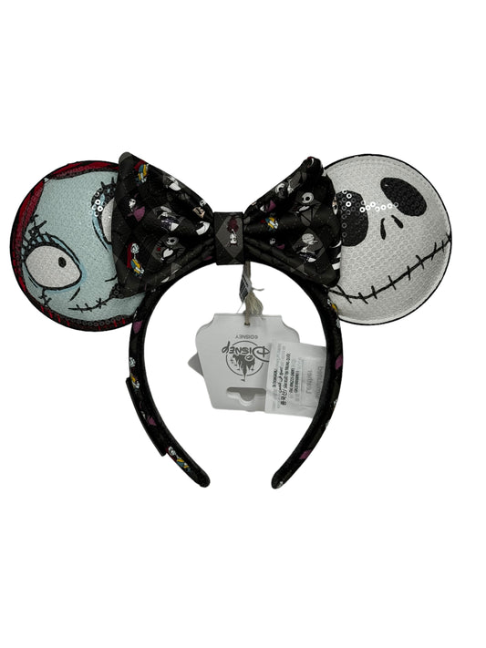 Disney Nightmare Before Christmas Sequin Loungefly Ear Headband-Removable Bow