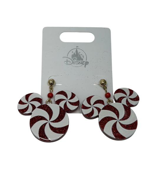 Disney Parks Mickey Peppermint Earrings