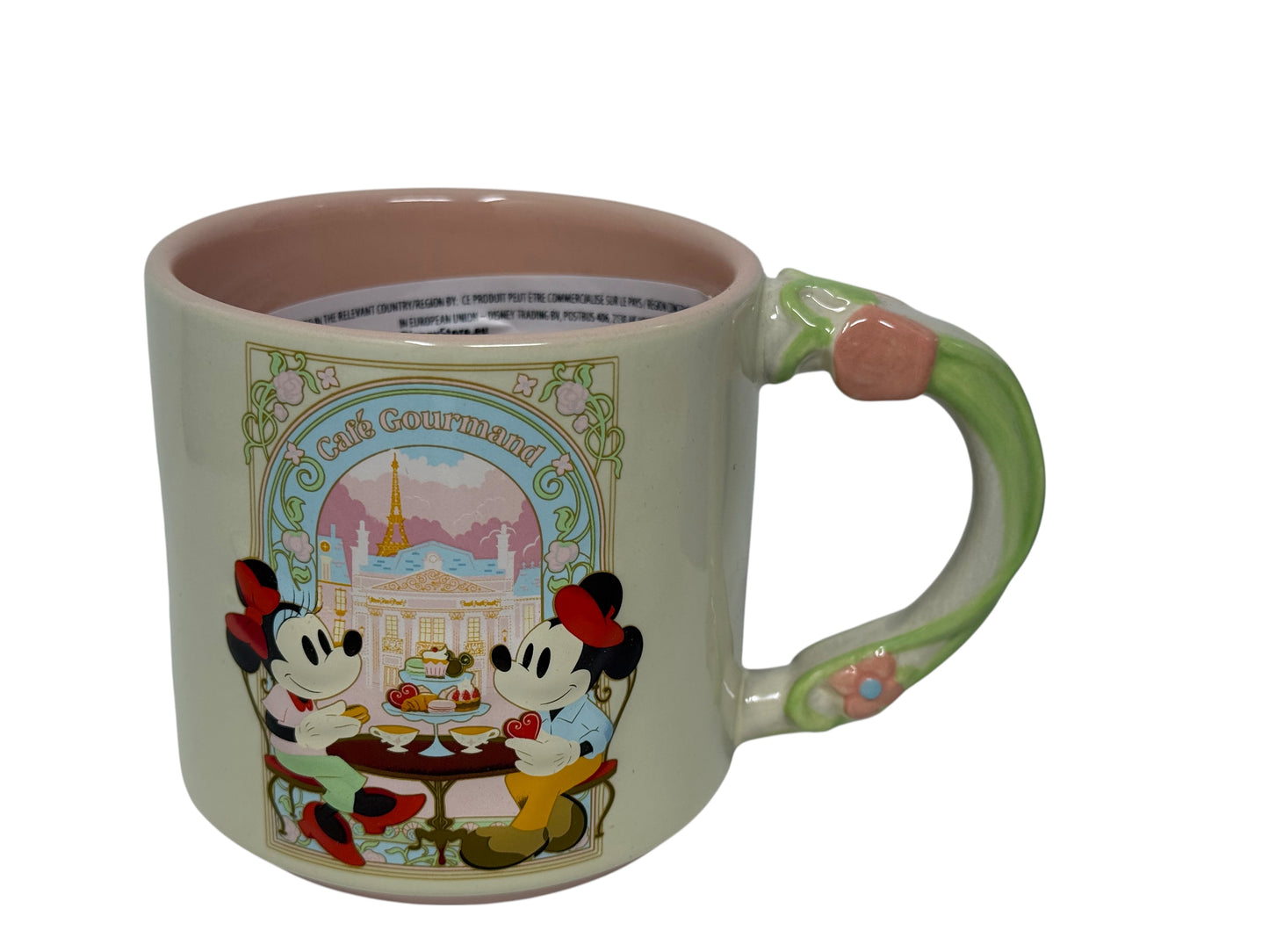 Disney Epcot France Minnie Mickey Eiffel Tower Mug-Cafe Gourmand-Mickey Stacking