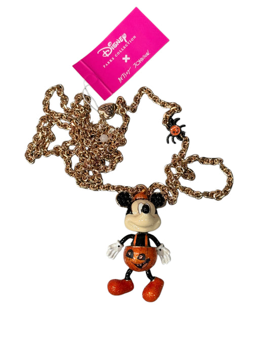 Disney X Betsey Johnson Mickey Pumpkin Necklace Halloween