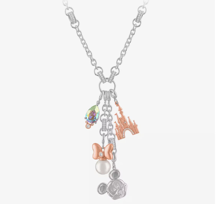 Disney Mickey, Minnie, Castle Necklace Set by Rebecca Hook