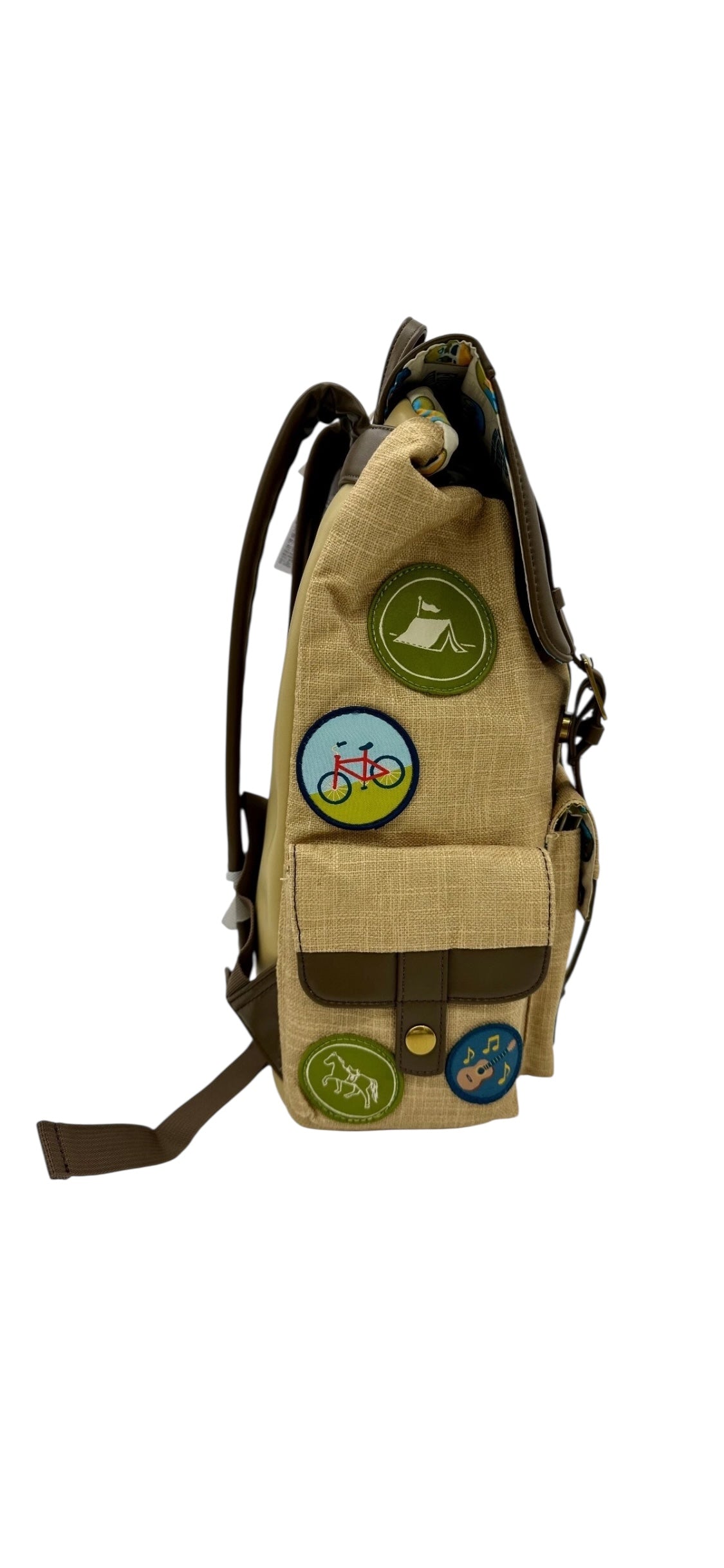 Disney Fort Wilderness Resort Patches Loungefly Backpack-Tan