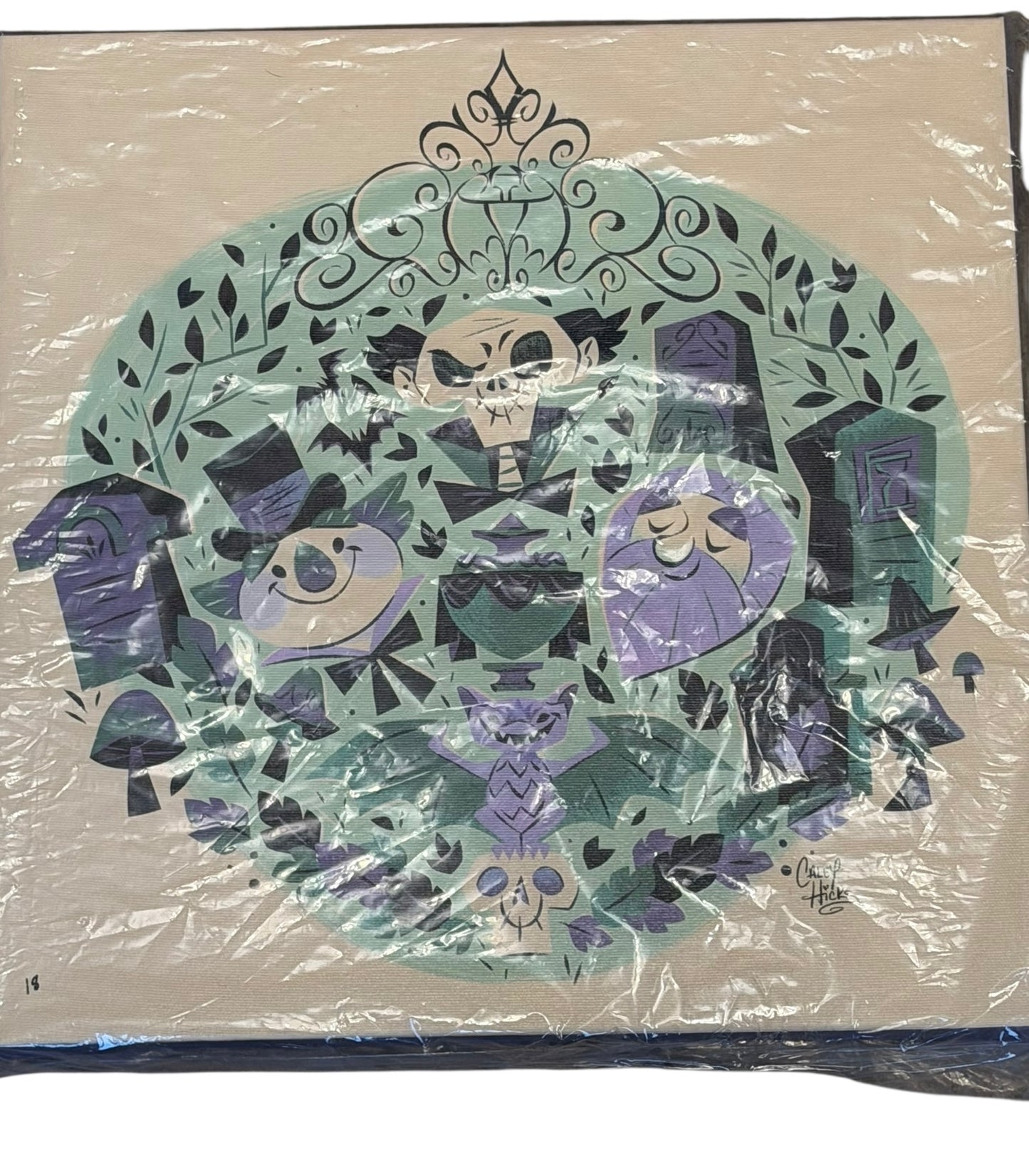 Disney Haunted Mansion A Ghost Will Follow You Home Caley Hicks Wrapped Canvas 18/95