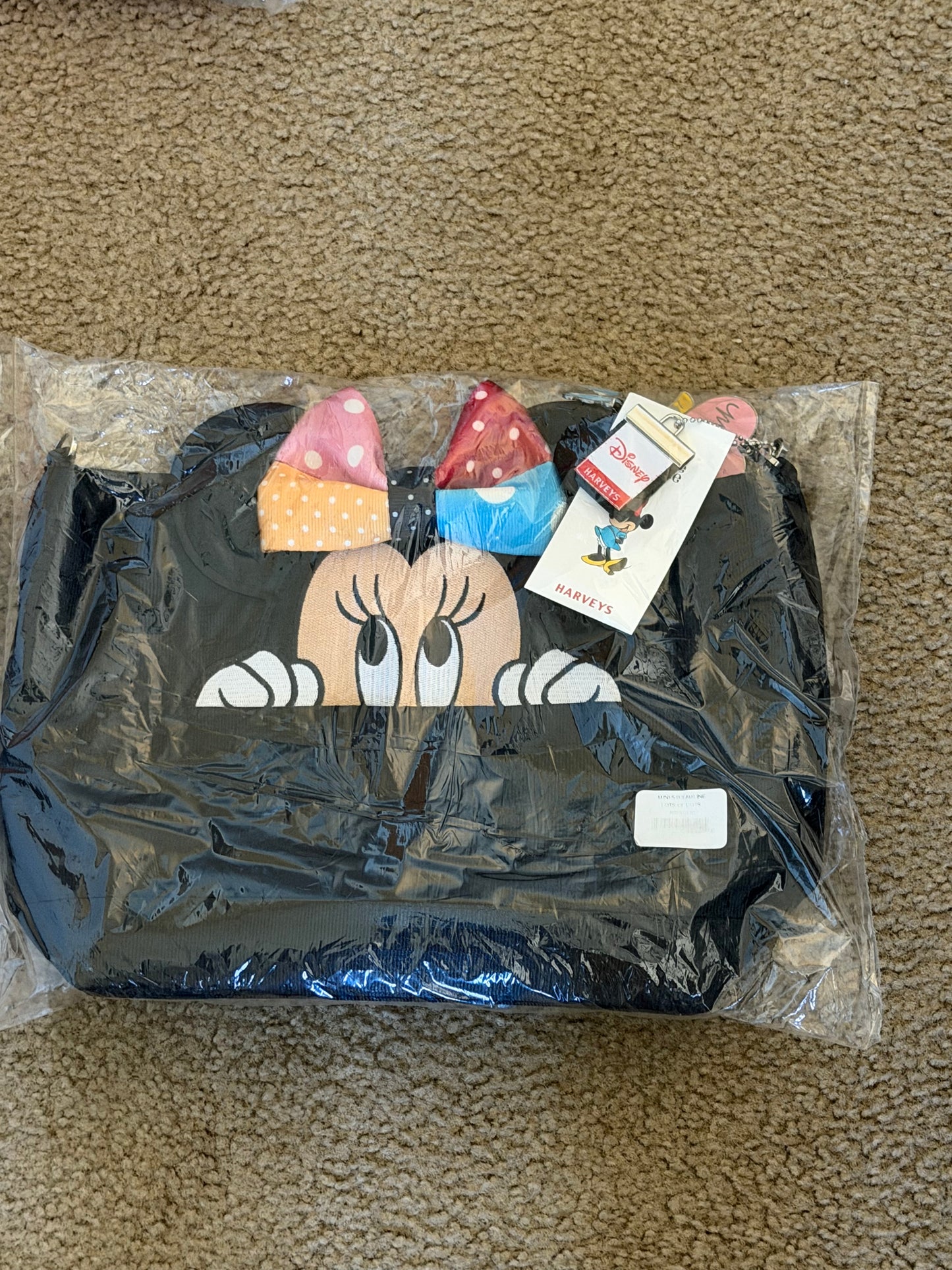 Disney Harveys Minnie Lots of Dots Mini Streamline Tote Crossbody Purse