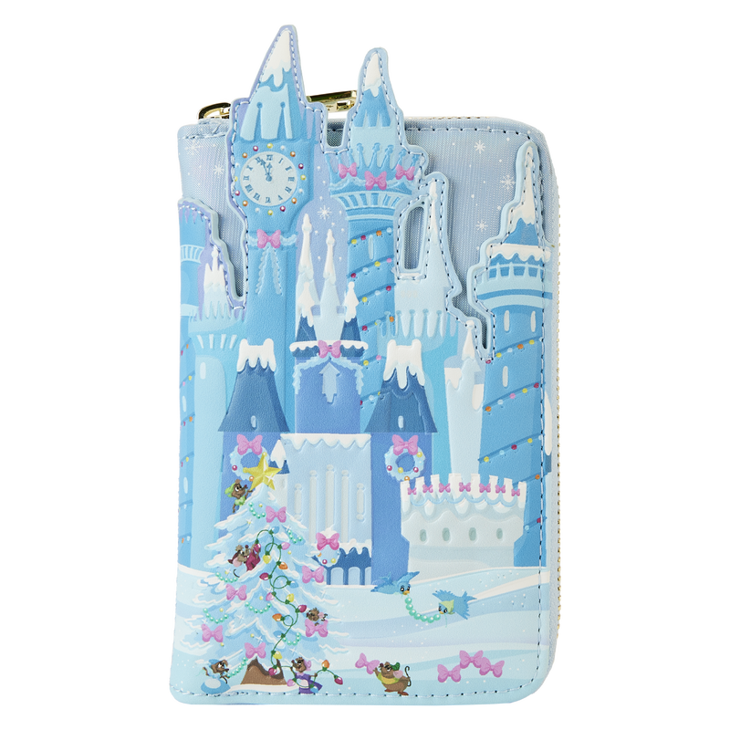 Disney Cinderella Exclusive Holiday Castle Zip Loungefly Wallet