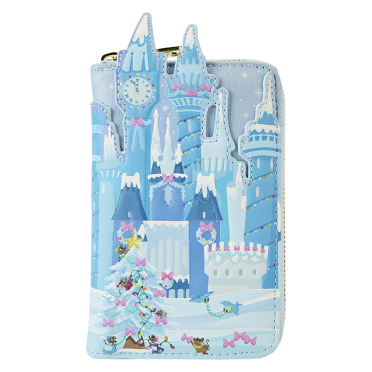 Disney Cinderella Exclusive Holiday Castle Zip Loungefly Wallet