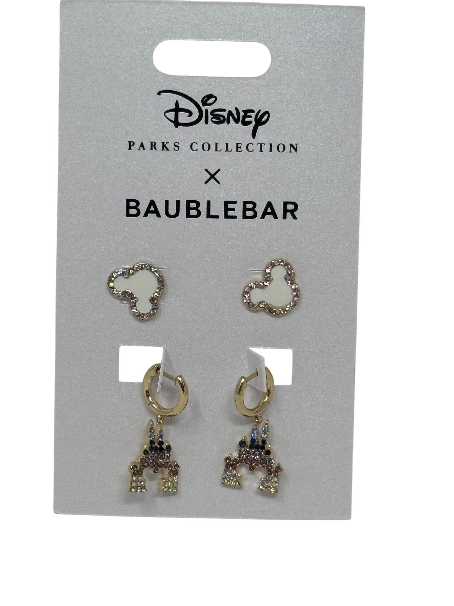 Disney Parks x Baublebar Mickey and Castle Earrings