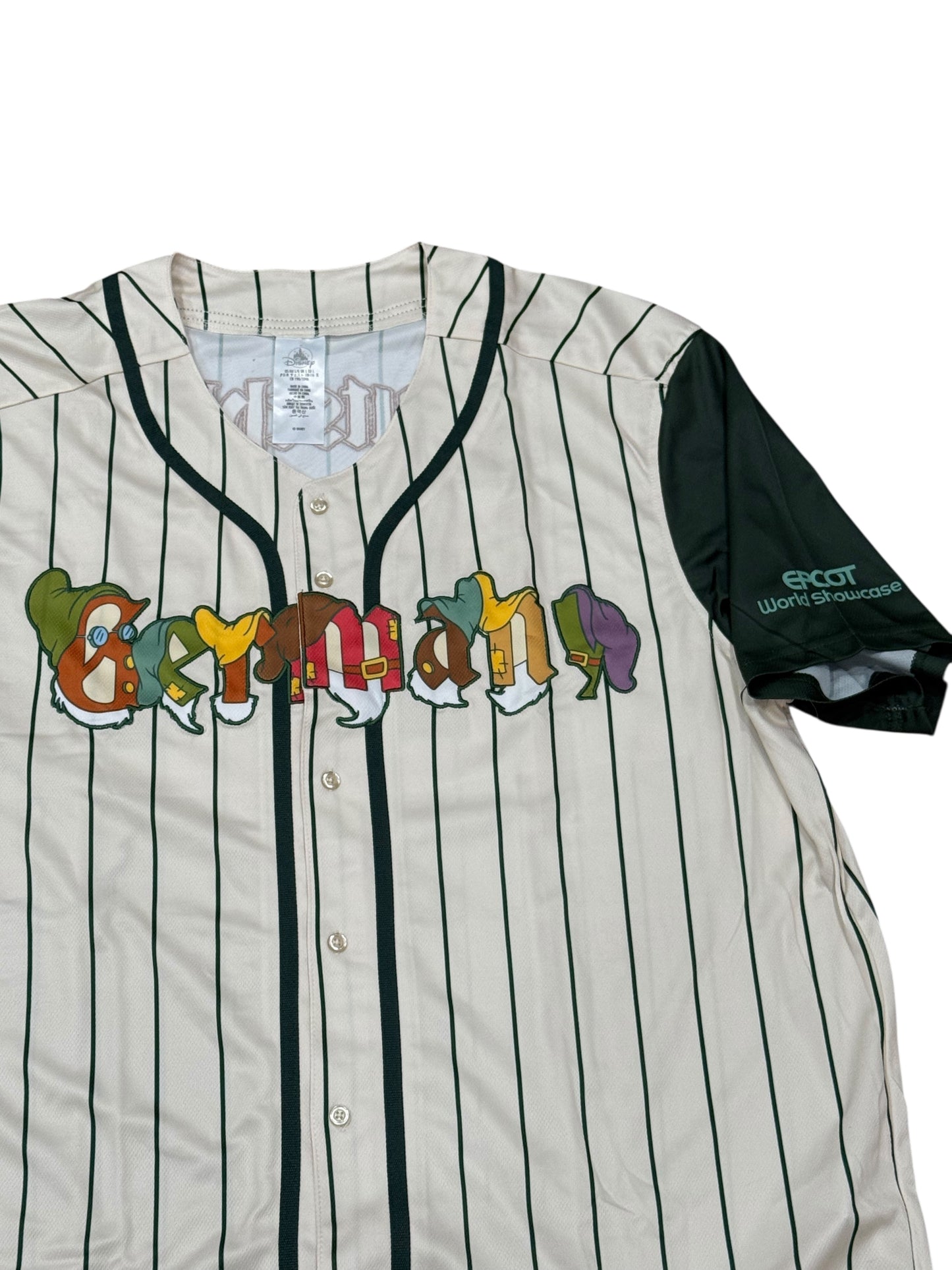 Disney Epcot Germany Snow White 7 Dwarves Dopey Baseball Jersey