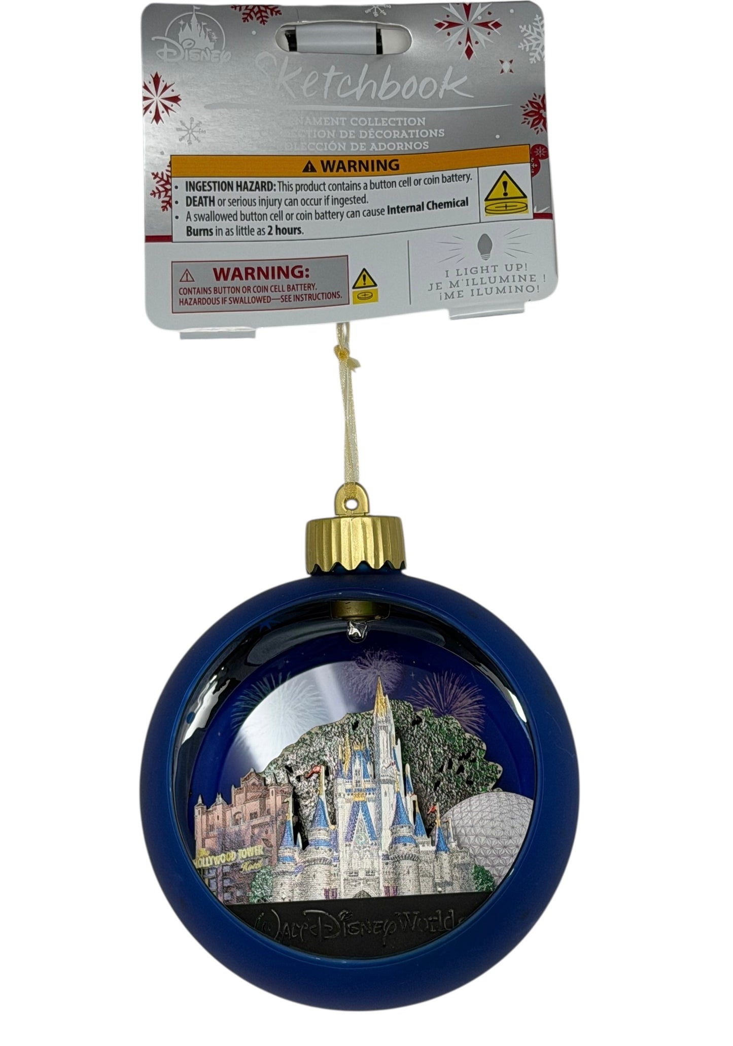 Walt Disney World 4 Parks Castle Ornament Light Up