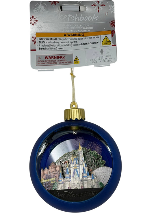 Walt Disney World 4 Parks Castle Ornament Light Up
