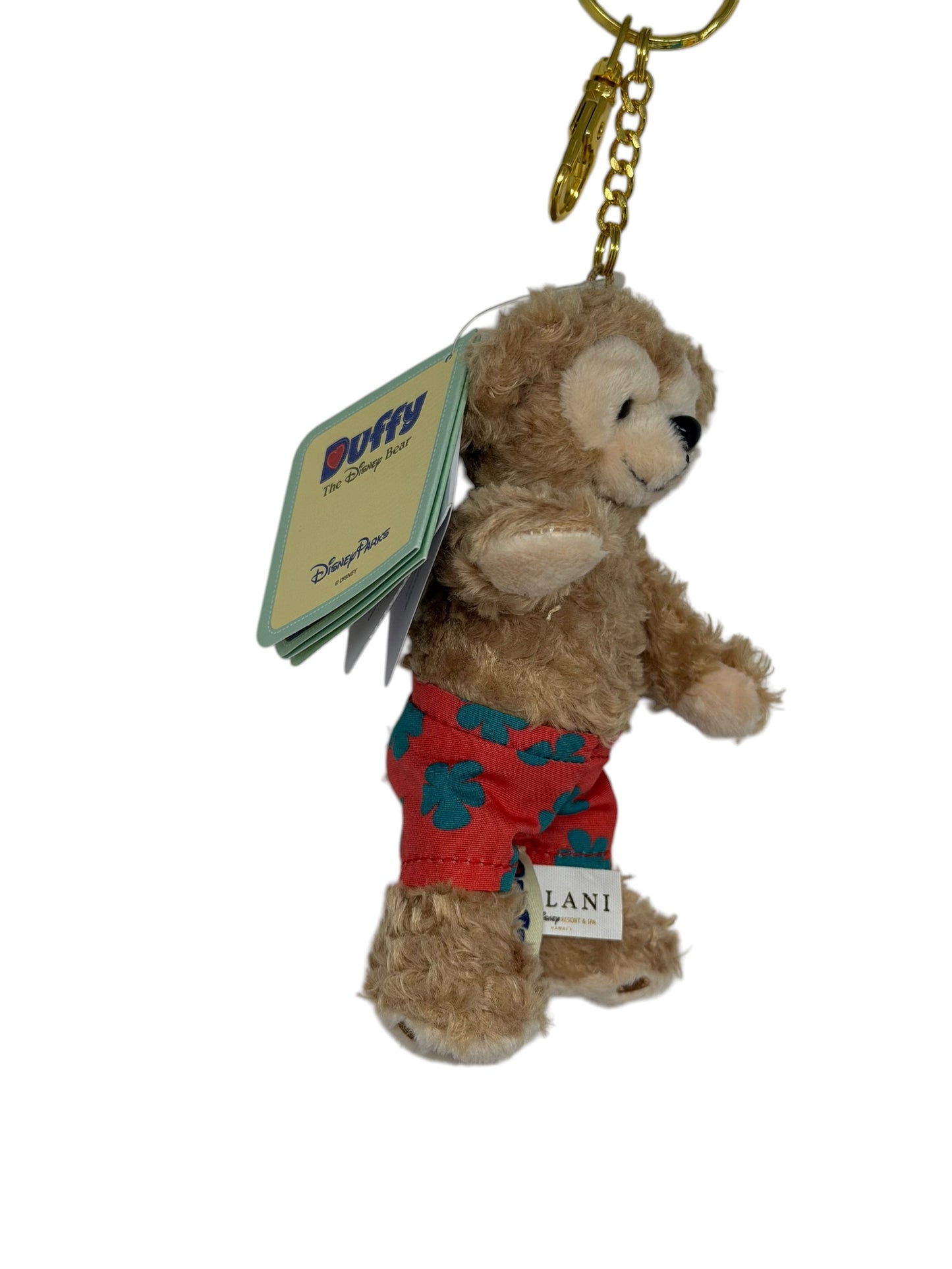 Disney Aulani Resort Duffy Plush Bear Keychain Bag Clip
