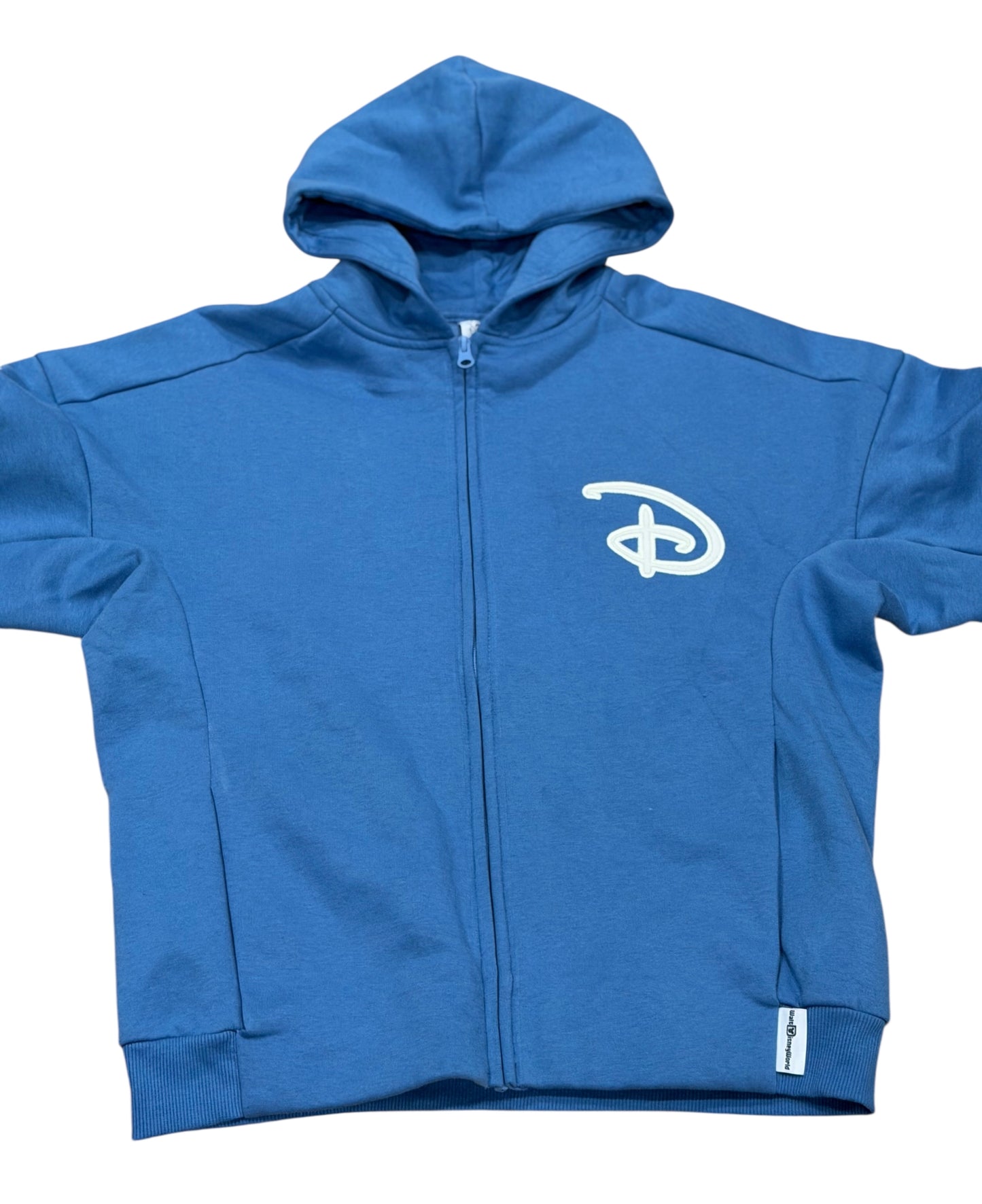 Walt Disney World Script Castle Zip Hoodie-Light Blue