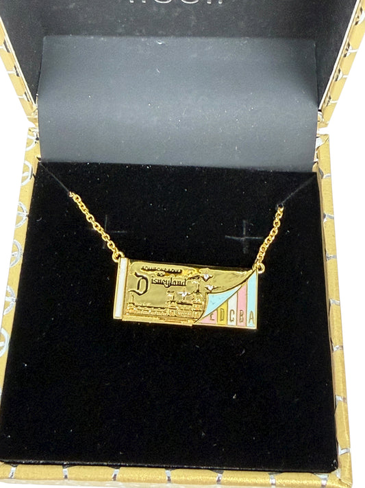 Disneyland Ticket Book Charm Necklace by Rebecca Hook