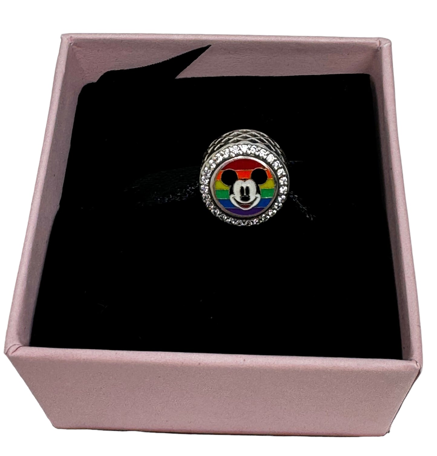 Disney Mickey Minnie Rainbow Pride Pandora Bead Charm