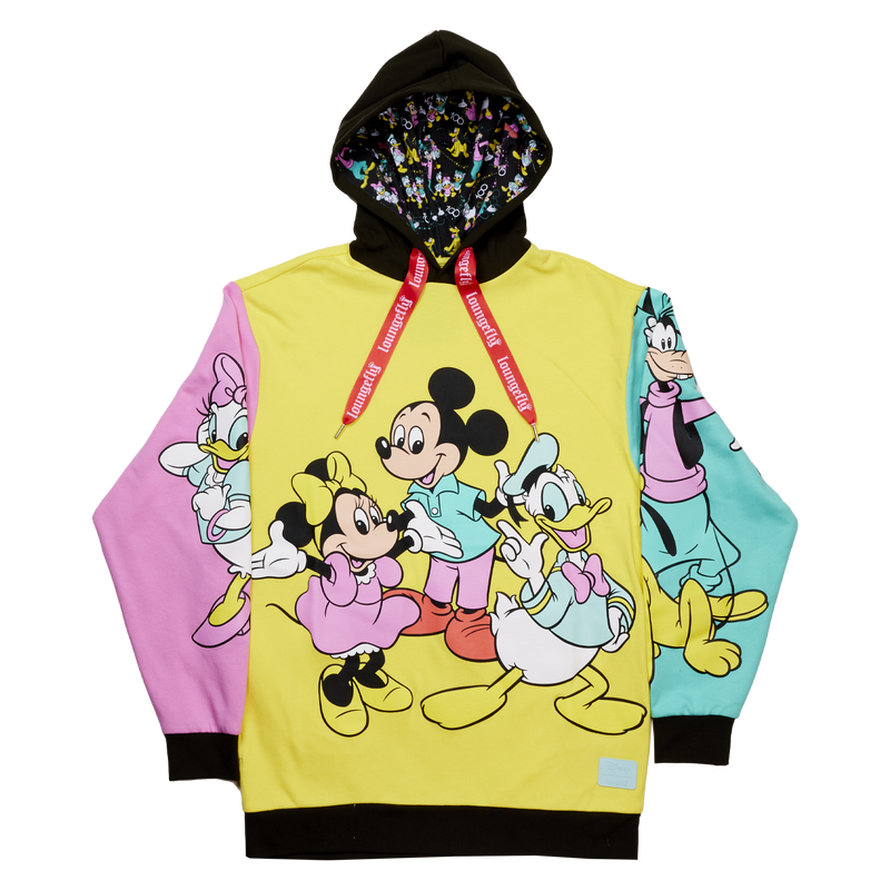 Disney100 Mickey & Friends Classic Color Block Loungefly Unisex Hoodie