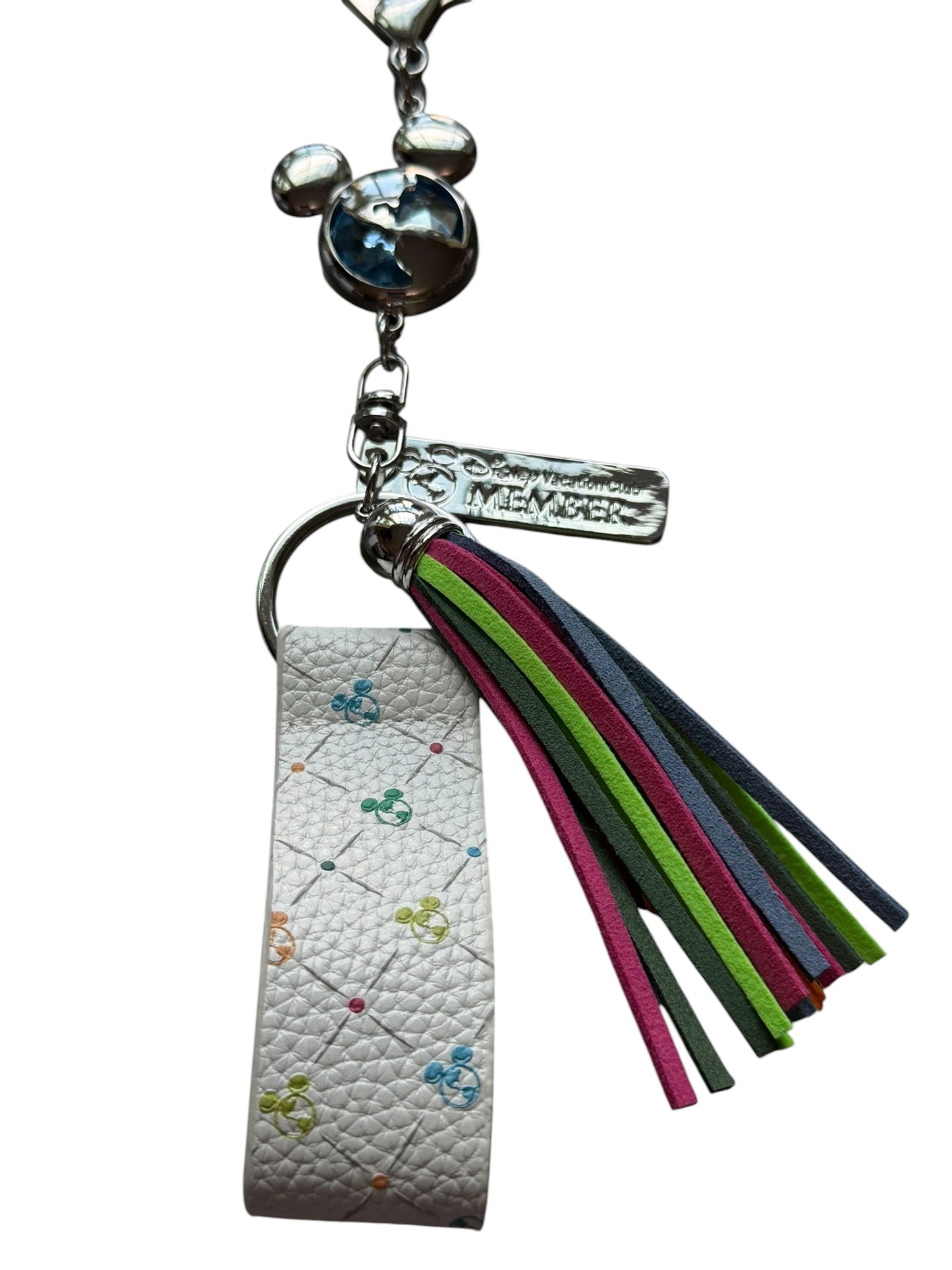 Disney Vacation Club Colorful Mickey Ears Holder Keychain Clip