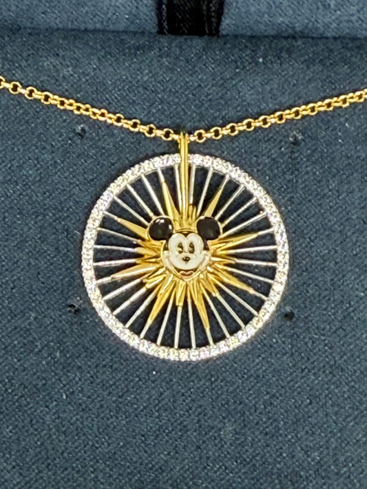 Disneyland California Adventure Mickey Wheel Crislu Necklace