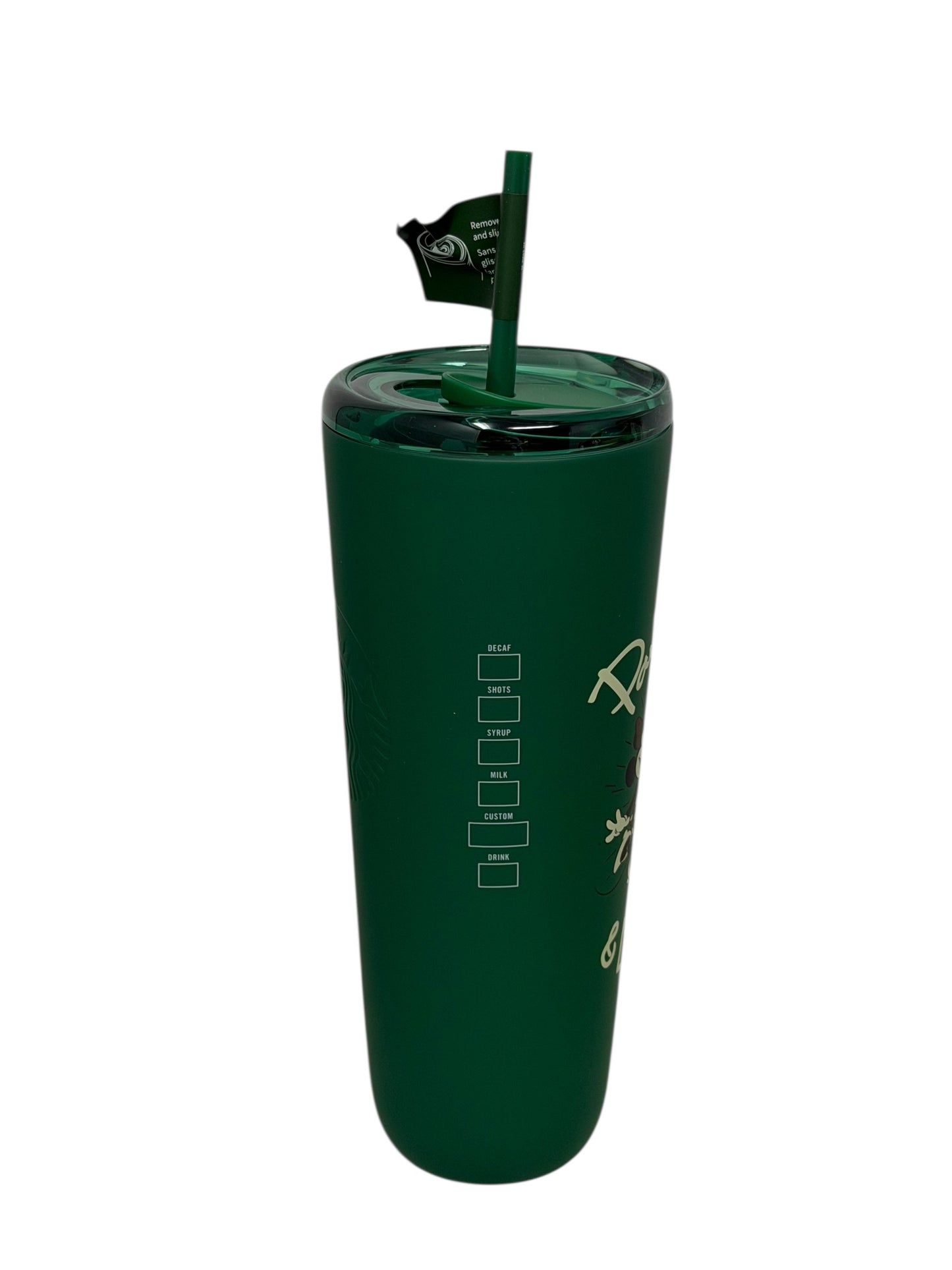 Disney Parks Days & Lattes Starbucks Stainless Tumbler with Straw Green