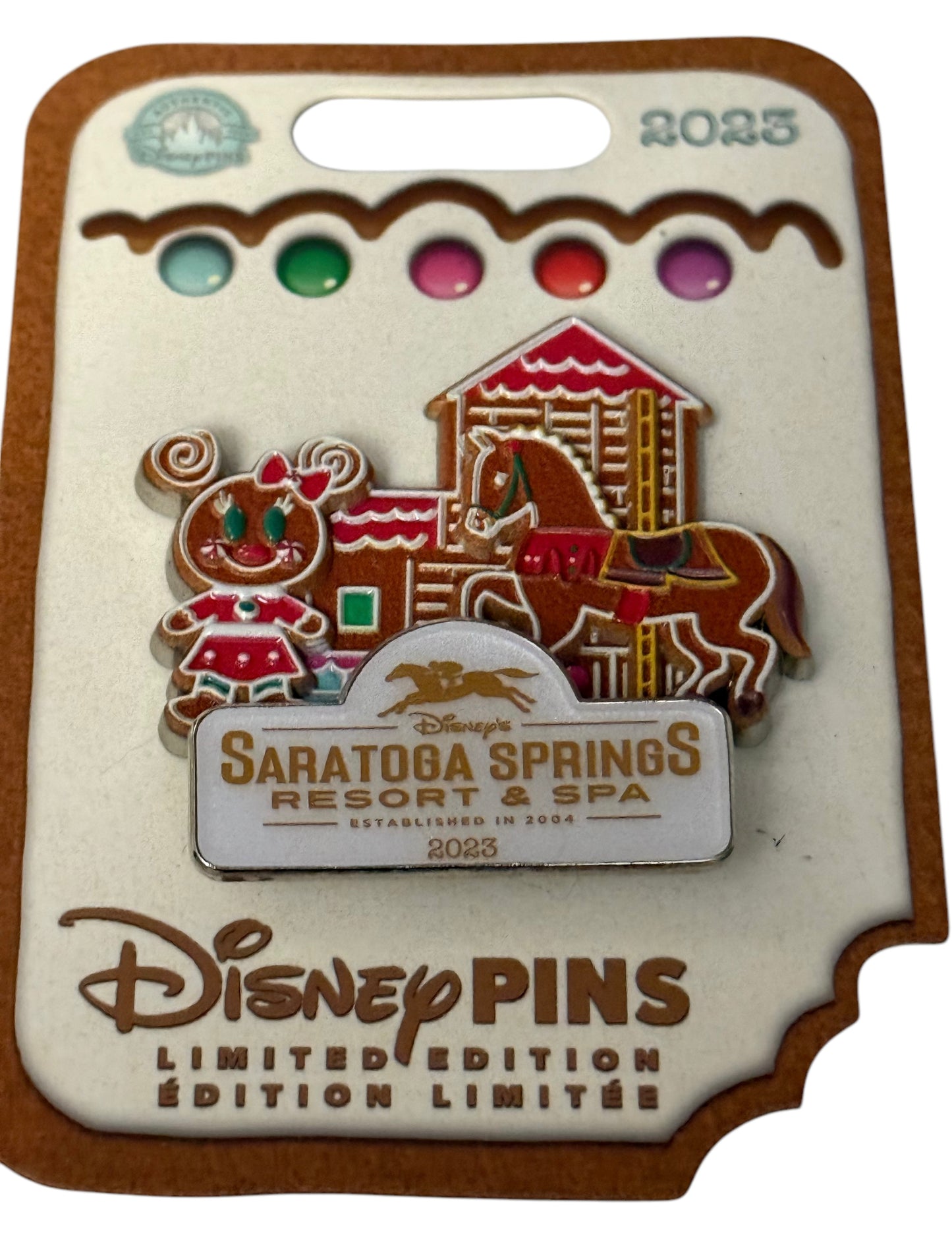 Disney Saratoga Springs Minnie Gingerbread Pin 2023