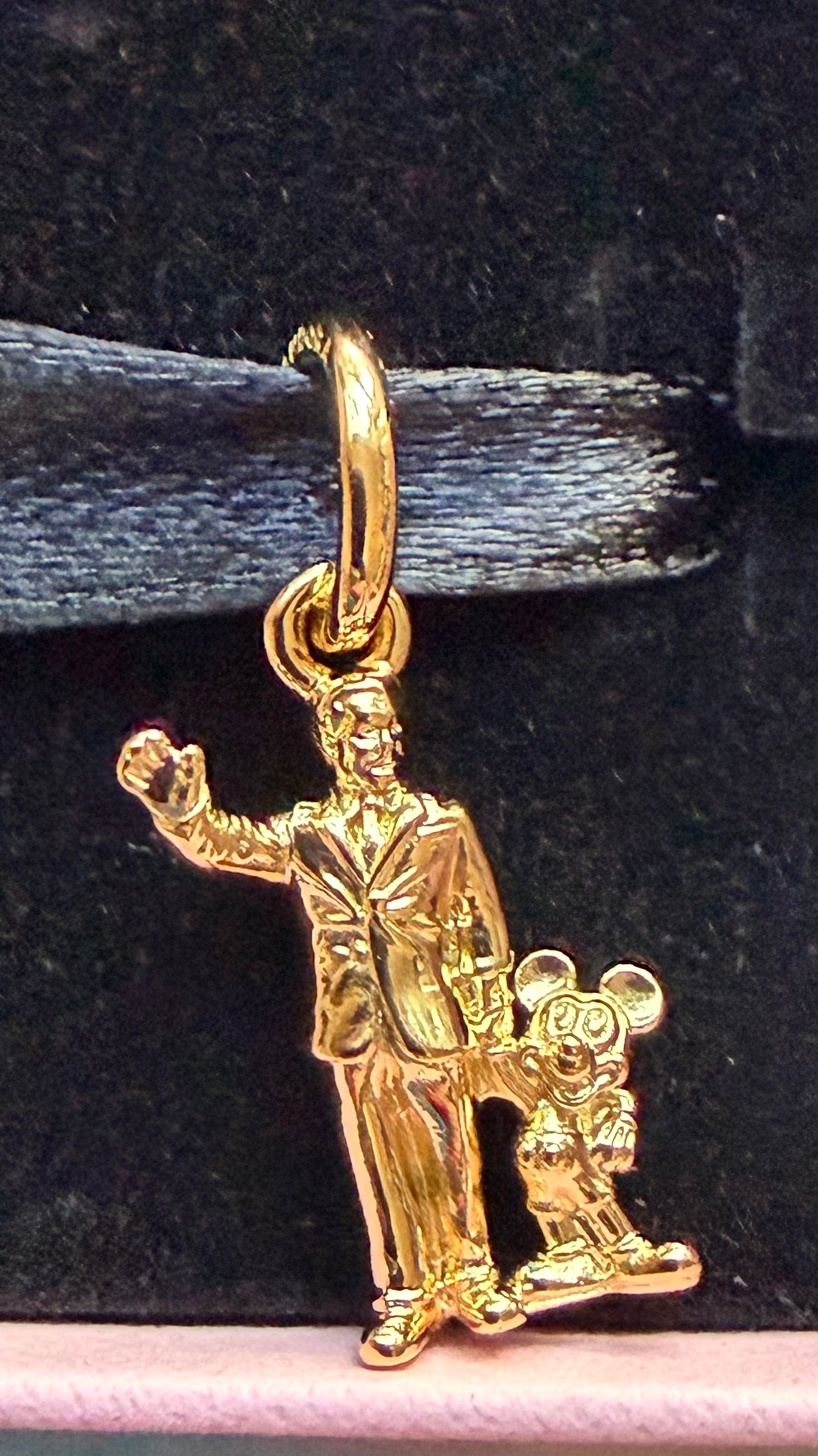 Disney Parks Partners Pandora Charm Gold-Walt & Mickey