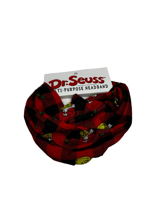 Universal Studios Grinch Buffalo Plaid Hair Wrap