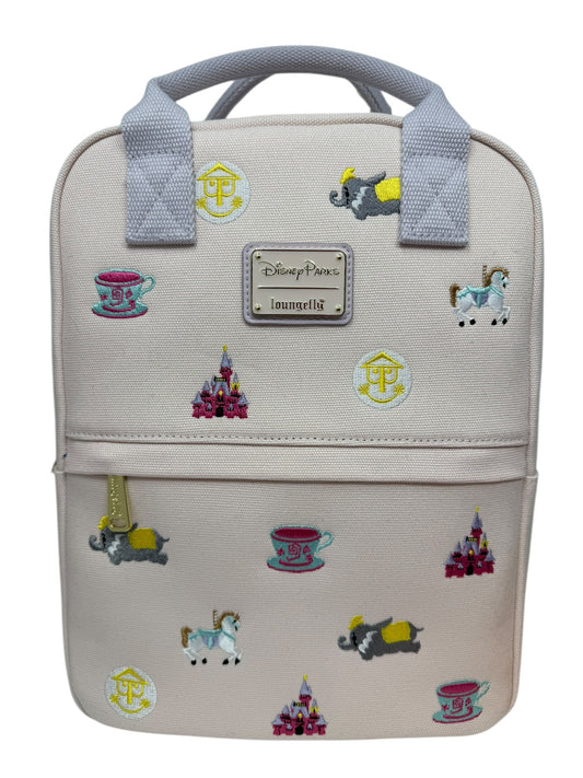 Walt Disney World Icons Embroidery Loungefly Backpack Canavs