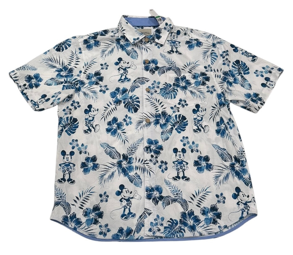 Disney Mickey Aloha Tommy Bahama Shirt Button