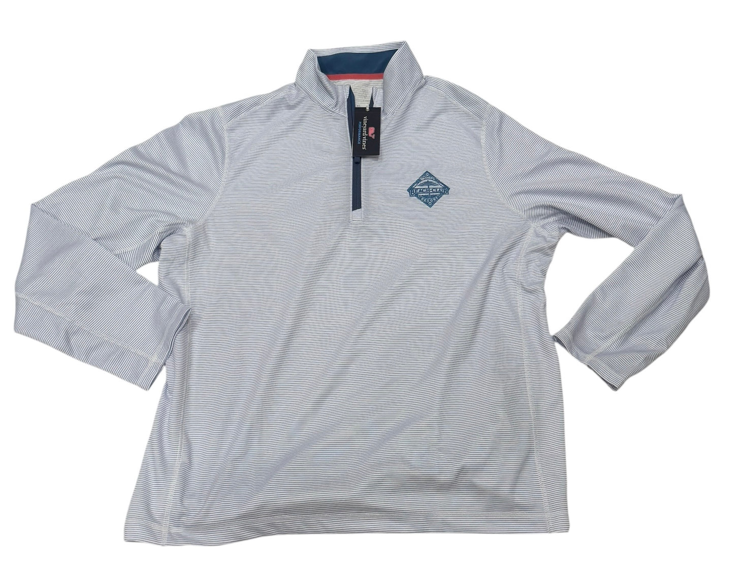 Disney Beach Club Resort Vineyard Vines Zip Pullover-Blue Stripe