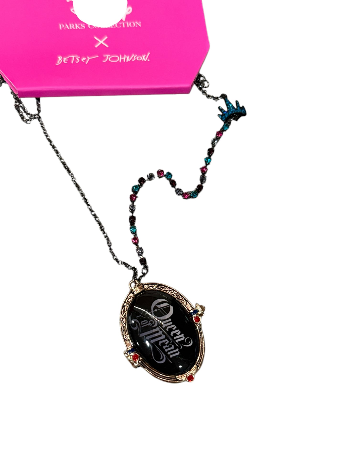 Disney X Betsey Johnson Villains Evil Queen of Mean Necklace Mirror Locket