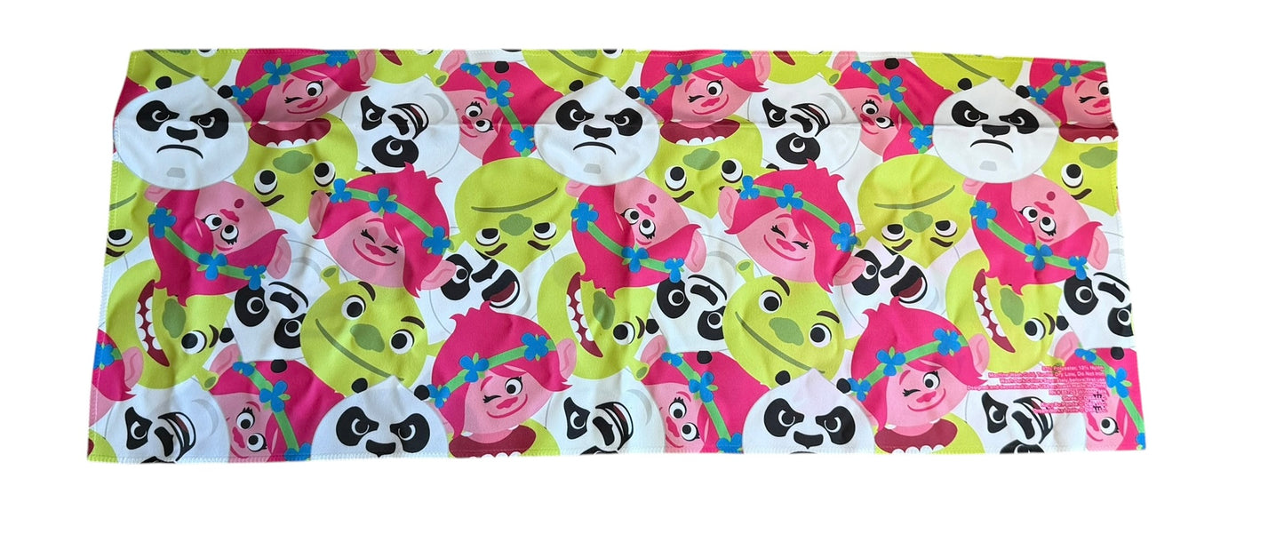 Universal Studios Cooling Towel-Shrek, Trolls, Kungfu Panda