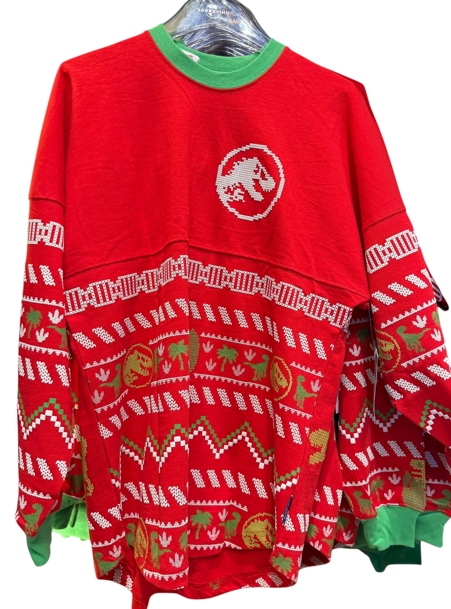 Universal Studios Jurassic Park Spirit Jersey Jingle Roars Christmas Ugly Sweater