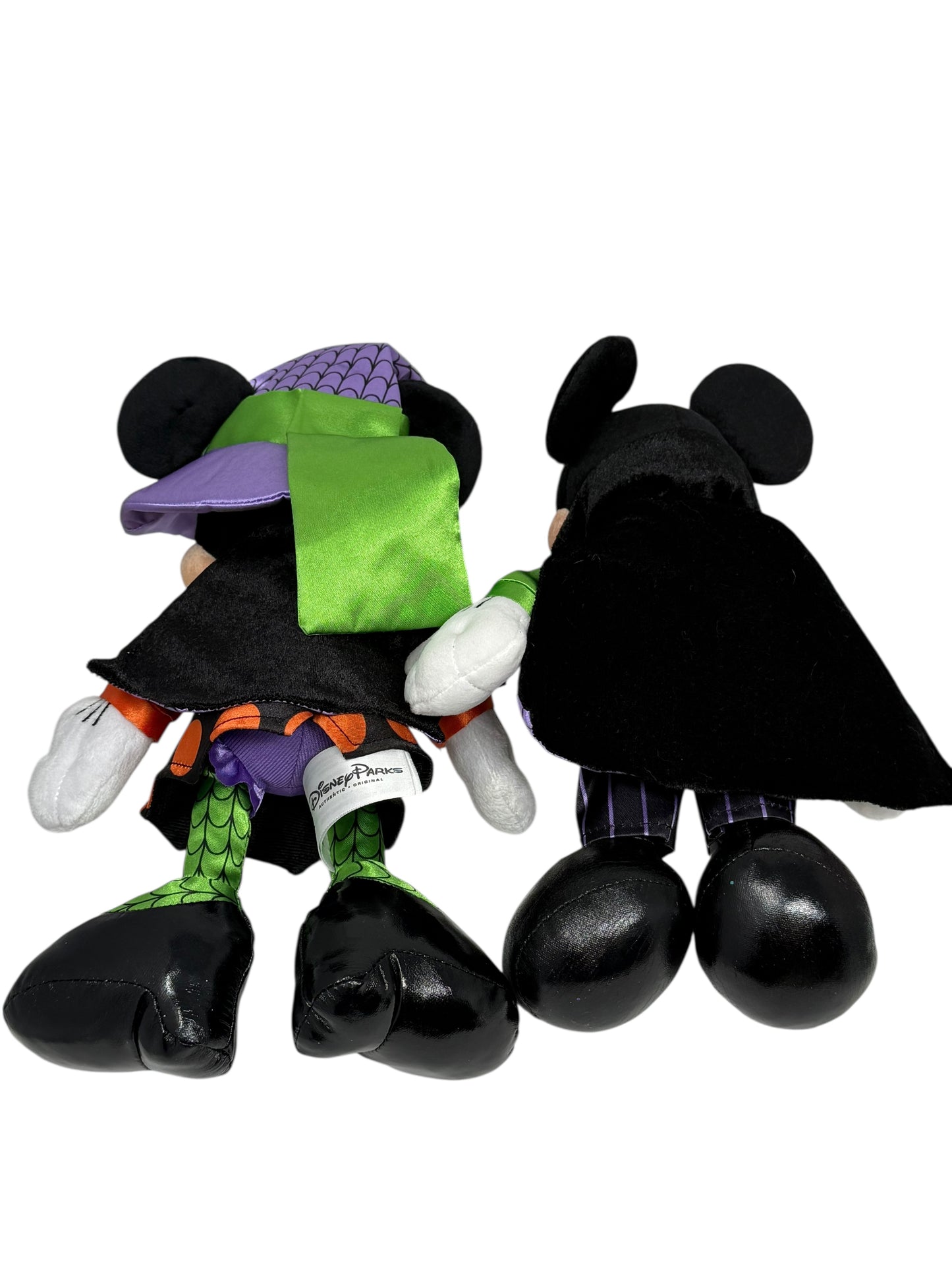 Disney Mickey Vampire & Minnie Witch Halloween Plush
