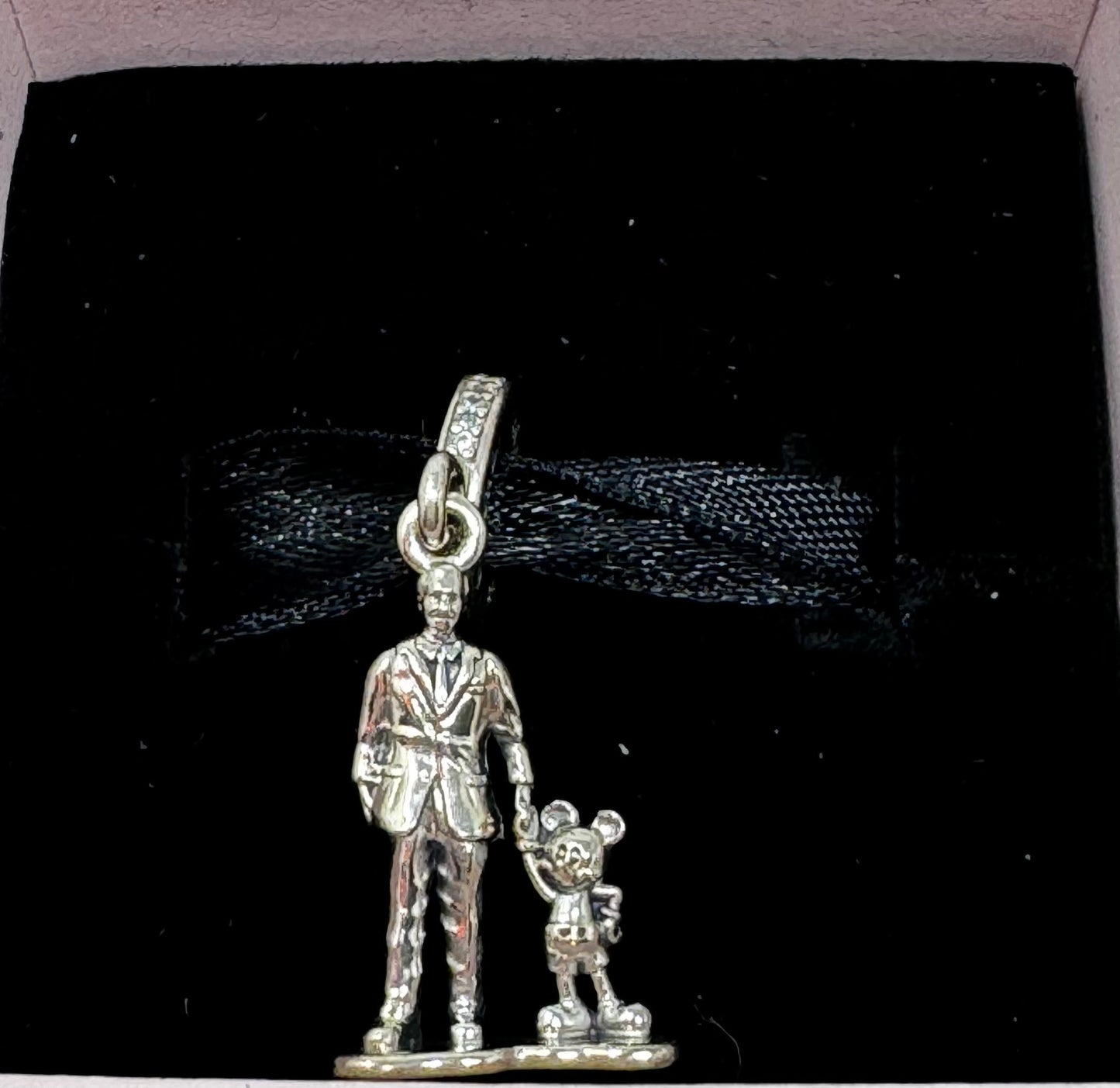 Disney Parks Mickey Walt Partners Silver Pandora Charm