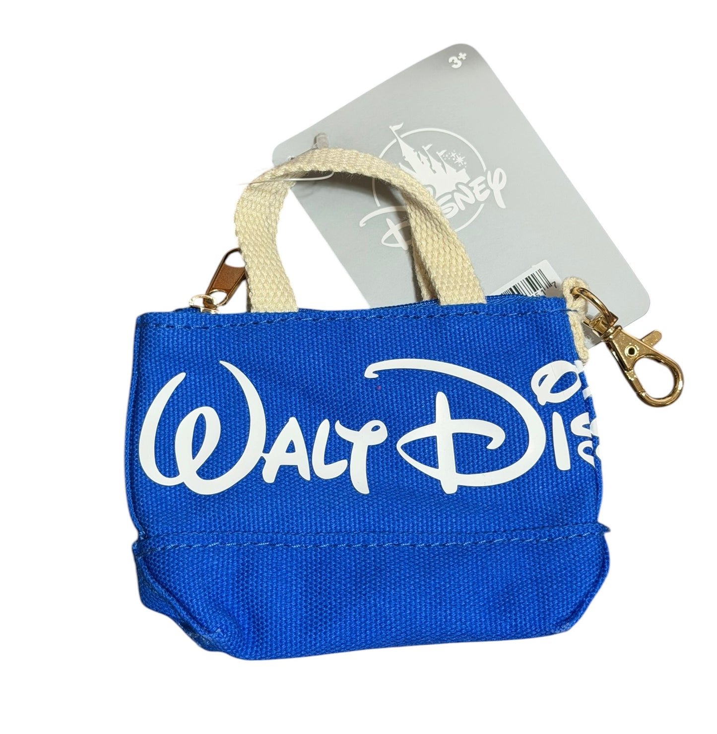 Walt Disney World Color Block Mini Tote Bag Charm Clip-Blue