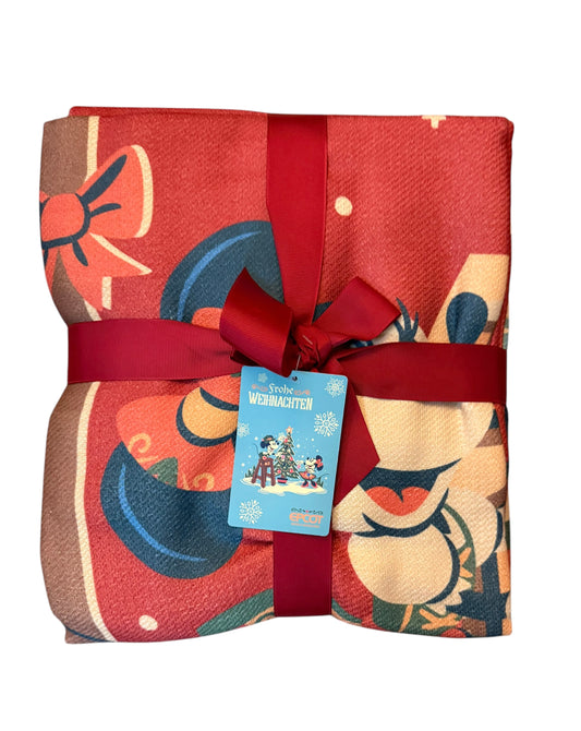 Disney Epcot Germany Mickey Minnie Christmas Throw Blanket