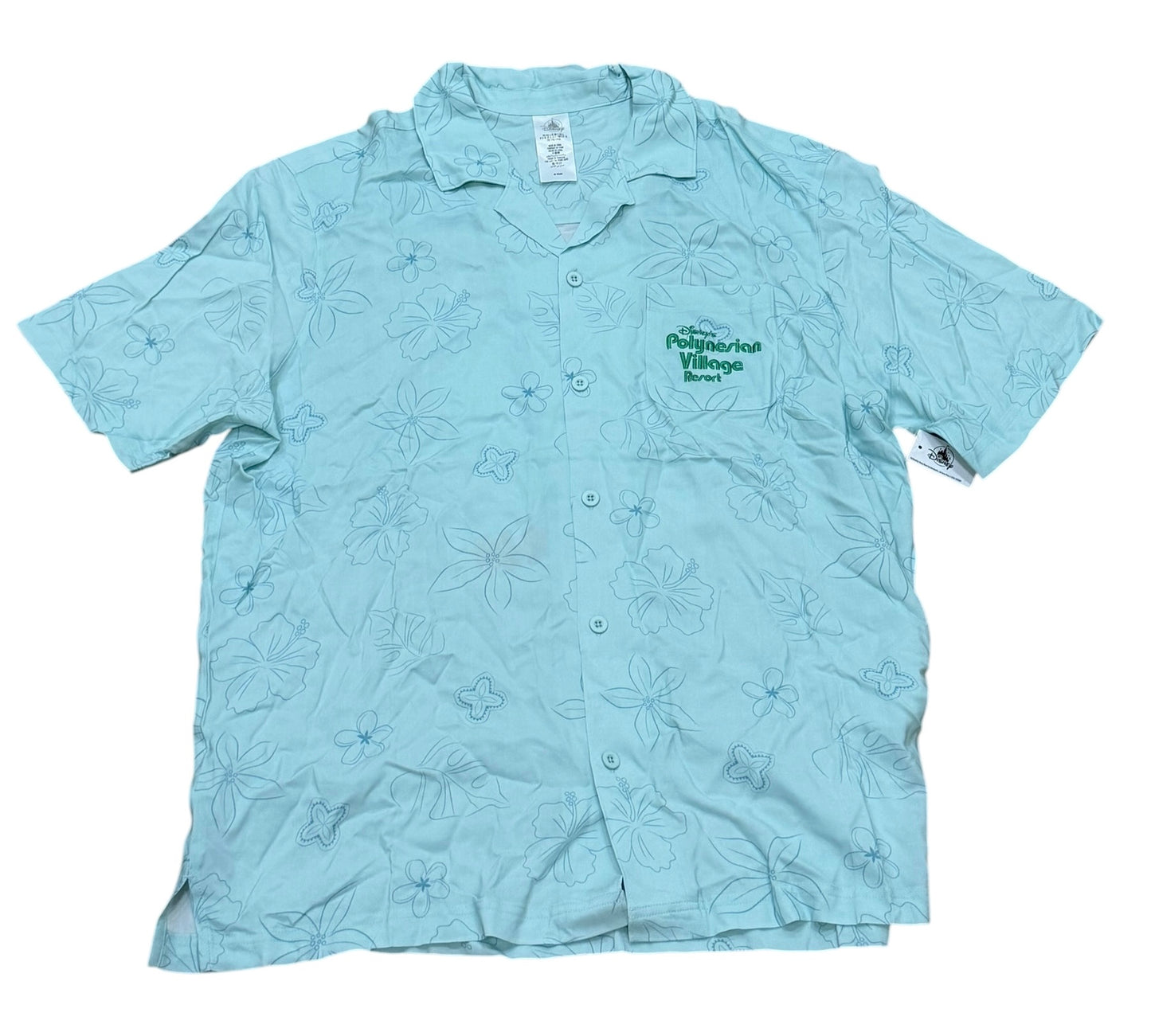 Disney Polynesian Village Resort Aloha Button Shirt-Dole Whip