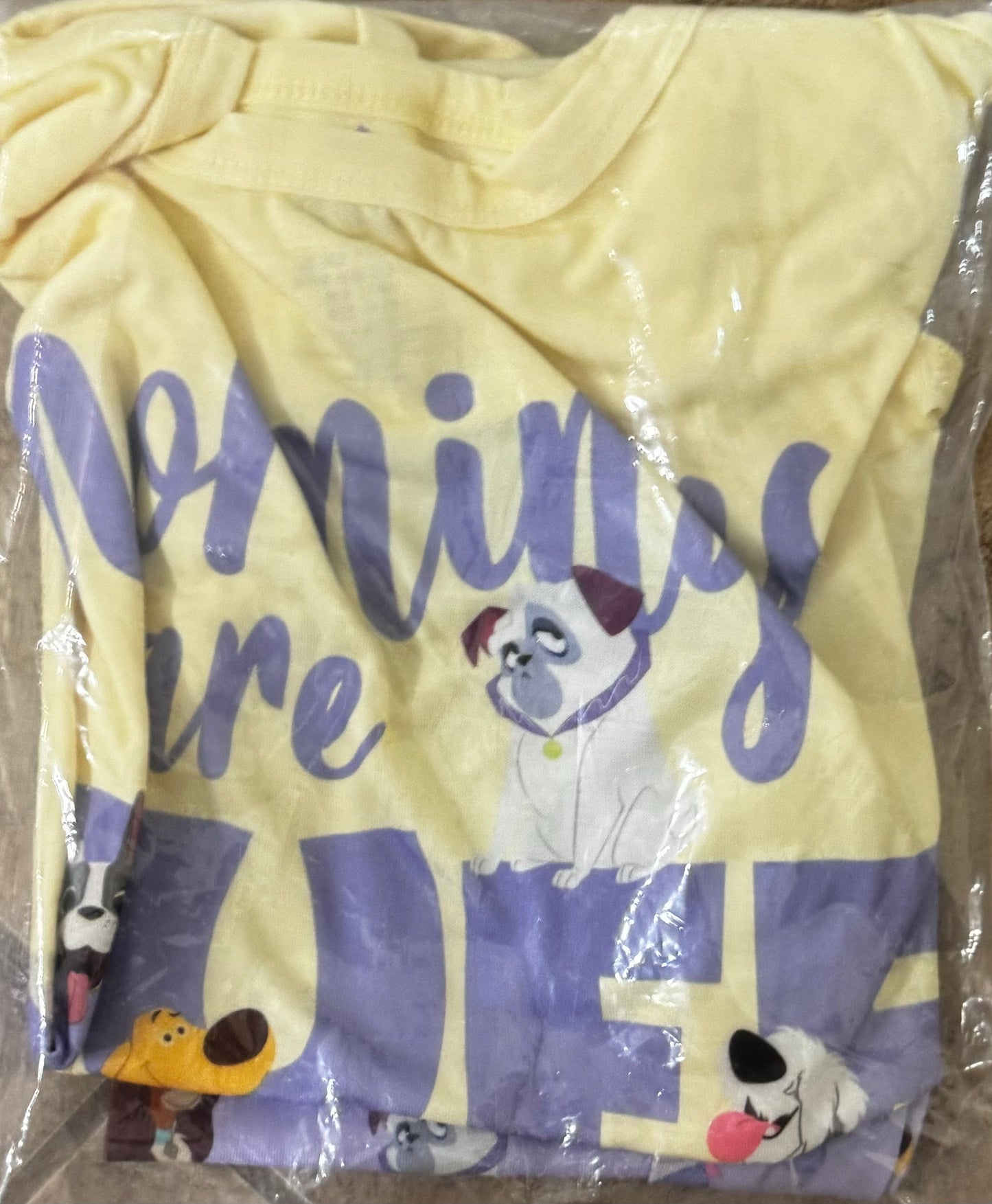 Disney Dogs Kids 5/6 Pajamas-Mornings are Ruff