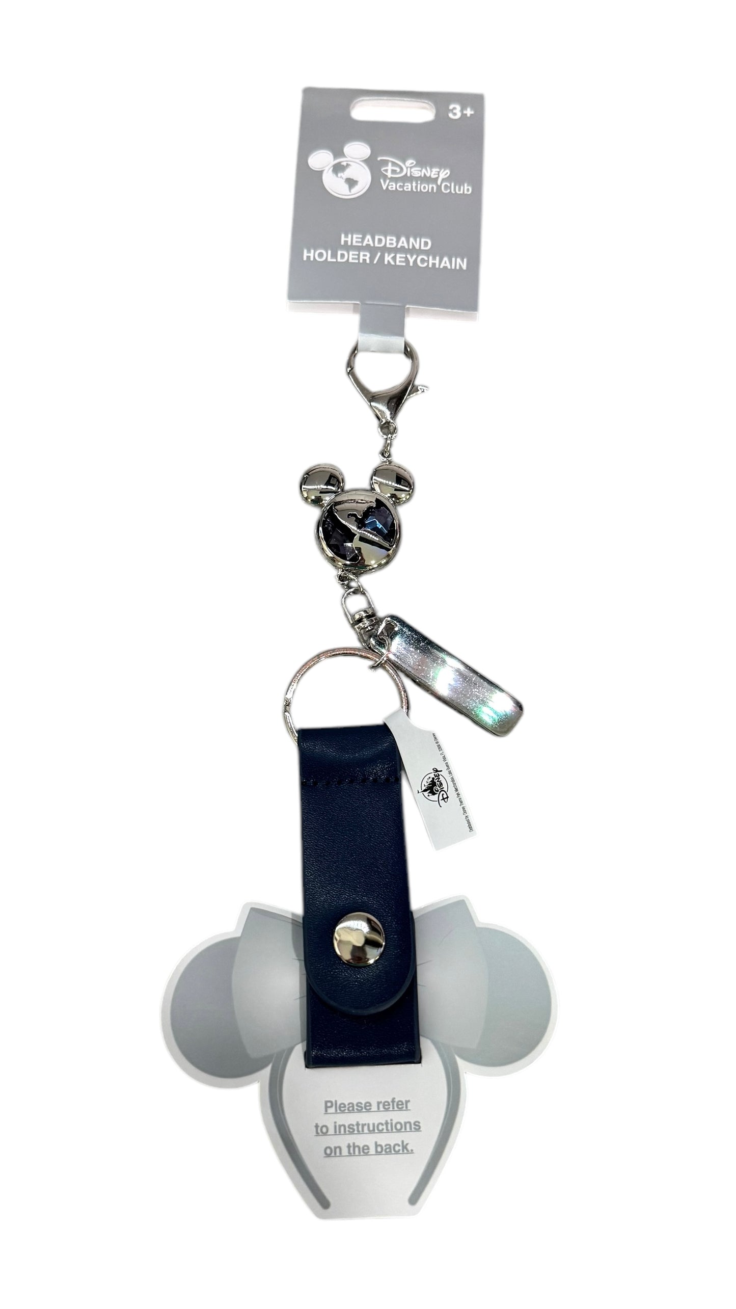Disney Vacation Club DVC Ear Headband Keychain Clip
