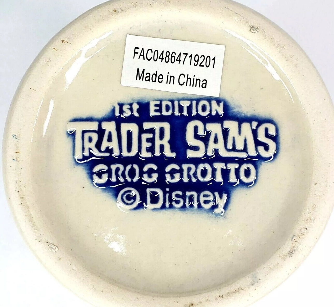 Disney Trader Sam's Grog Grotto Tangaroa Surfboard Tiki  Mug 1st Edition