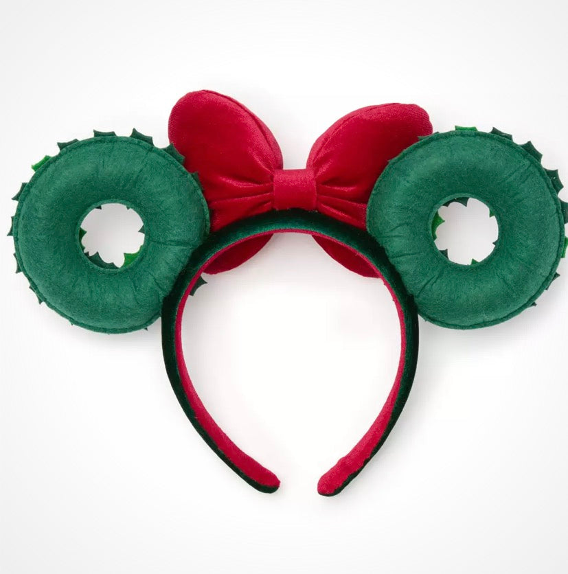 Disney Minnie Holiday Wreath Ears Headband