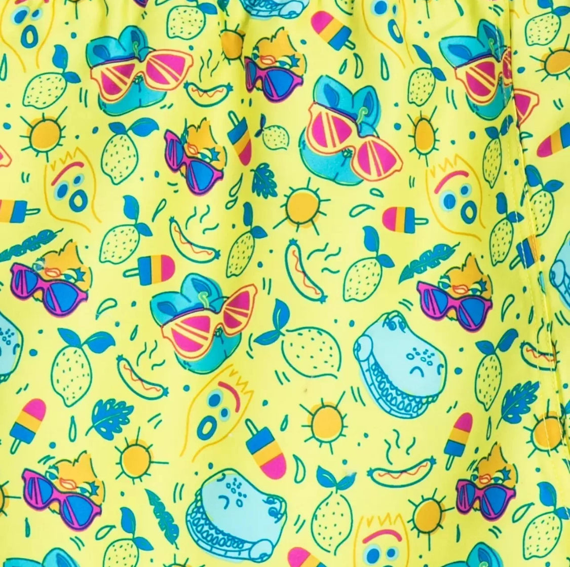 Disney Store Toy Story Summer Swim Trunks Shorts for Men- Yellow-Rex Forky Bunny & Ducky Swimwear