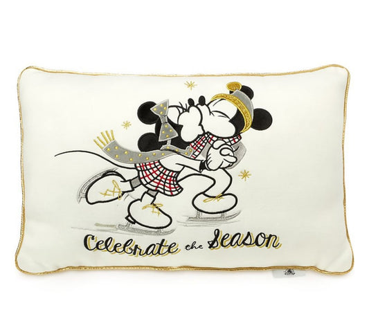Disney Mickey and Minnie Mouse Holiday Throw Pillow